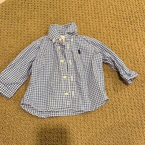 Polo by Ralph Lauren Kids Blue Gingham Shirt